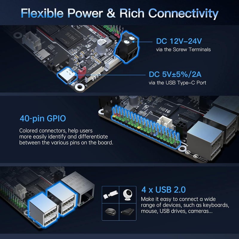 BigTreeTech Pi V1.2 Control Board Quad-Core WiFi 1GB RAM, BTT Pi Support SKR Mini E3 V3.0 Octopus/Pro/Max EZ Kraken SKR Pico Silent Board to Run Klipper VS Raspberry-Pi 4/3B for i3/CoreXY 3D Printer - Image 5